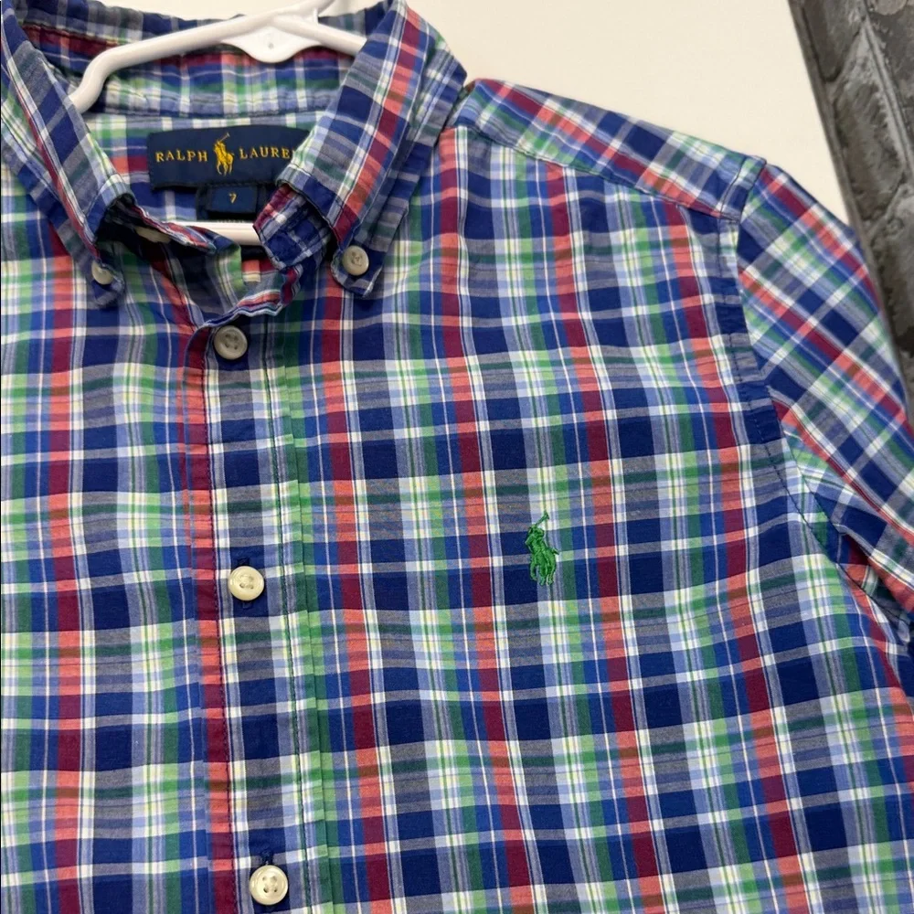 Ralph Lauren Vibrant Plaid Button-Down‎ Shirt